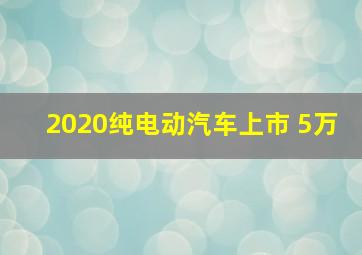 2020纯电动汽车上市 5万